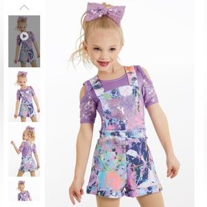 Weissman Overall With Sequin Top Set